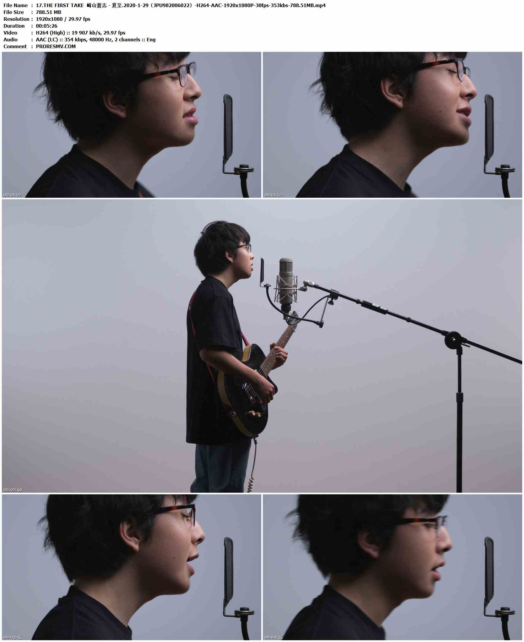 17.THE FIRST TAKE 崎山蒼志 - 夏至.2020-1-29（JPU982006022）-H264-AAC-1920x1080P-30fps-353kbs-788.51MB官方MV_高清MV